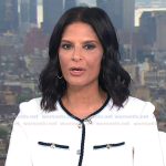 Darlene’s white contrast trim dress on Today