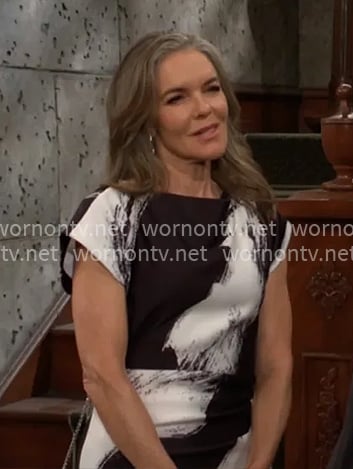 Diane’s brushstroke print dress on The Young and the Restless