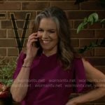 Diane’s magenta dress on The Young and the Restless