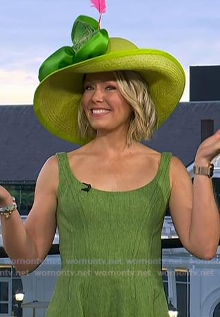 Dylan’s green sleeveless denim dress on Today