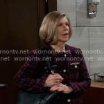 Elaine’s tweed chain detail jacket on General Hospital