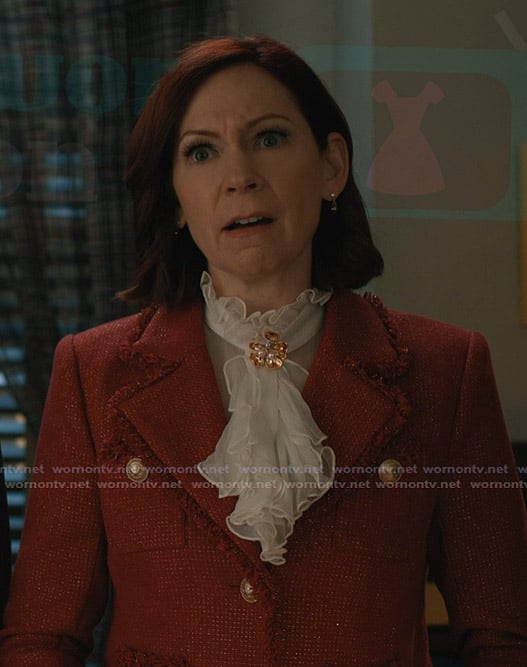 Elsbeth's red tweed jacket on Elsbeth