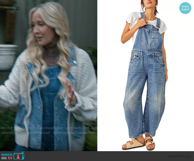Juliet’s denim overalls on Elsbeth