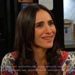 Gabi’s mixed print blouse on Days of our Lives