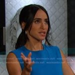 Gabi’s blue sleeveless mini dress on Days of our Lives