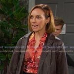 Gwen’s brown leather coat on Days of our Lives