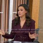Hanna Battah’s burgundy blazer dress on Good Morning America