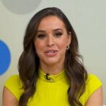 Hanna’s yellow cap sleeve mini dress on Good Morning America