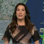 Heather’s black and beige plaid dress on Good Morning America