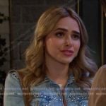 Holly's studded denim jacket on Days of our Lives