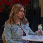 Holly’s studded denim jacket on Days of our Lives