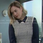 Hope’s striped sweater vest on The Bold and the Beautiful
