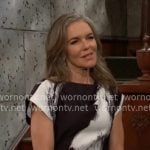 Diane's brushstroke print dress on The Young and the Restless