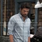 Chase’s blue plaid shirt on General Hospital
