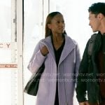 Naomi’s purple coat on Chicago Med