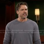 Nick’s steel grey sweatshirt on The Young and the Restless