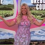 Rachel’s ombre floral dress on The Price is Right