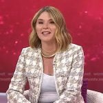 Jenna's ivory houndstooth jacket and jeans on Today