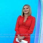 Jenna’s red lace trim dress on Today