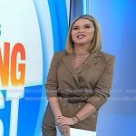 Jenna’s brown stripe blazer and pants on Today