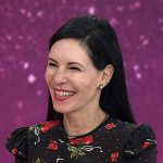 Jill Kargman’s black rose print dress on Today