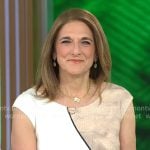 Jill Schlesinger’s two-tone print dress on CBS Mornings
