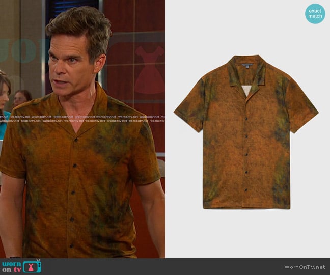Leo’s rust orange shirt on Days of our Lives Leo’s rust orange shirt on Days of our Lives