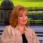 Joy’s khaki bell sleeve jacket on The View