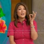 Juju’s pink smocked shirtdress on Good Morning America