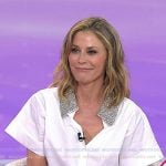 Julie Bowen’s white embellished collar shirt on Today