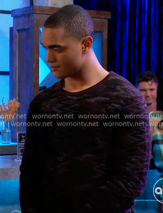 Kai’s camo print sweater on General Hospital