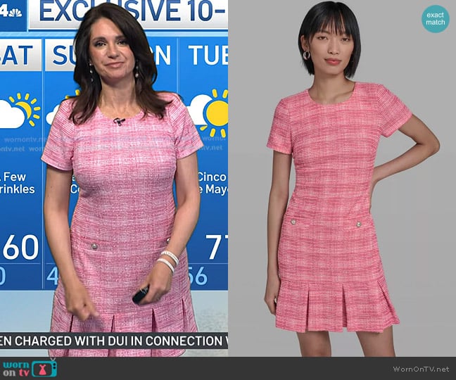 Karl Lagerfeld Short-Sleeve Short Dress worn by Maria Larosa on Today