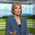 Kate’s blue double breasted blazer on NBC News Daily