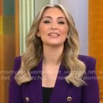 Kelly O’Grady’s purple blazer on CBS Mornings