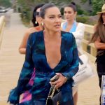 Kelsey’s blue floral maxi dress on The Real Housewives of Rhode Island