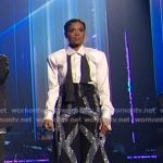 Keyla Richardson’s black rhinstone pants on American Idol