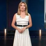 Kit’s white striped dress on Access Hollywood