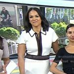 Laura's white zip front knit dress on Today