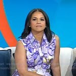 Laura’s purple floral sleeveless dress on Today