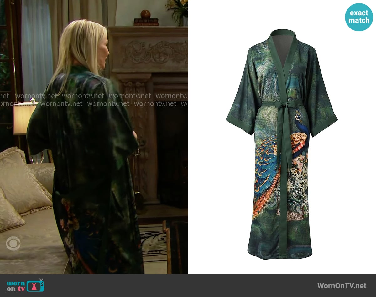 Brooke’s peacock robe on The Bold and the Beautiful
