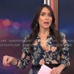 Lilia Luciano’s navy floral dress on CBS This Morning