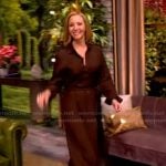 Lisa Kudrow’s brown shirtdress on The View