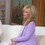 Lisa Hartman Black’s lilac blazer and pants on Good Morning America