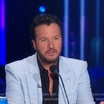 Luke Bryan’s blue sequin blazer on American Idol