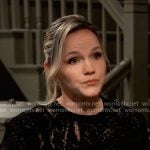 Lulu’s black mesh panel top on General Hospital