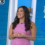 Stephanie Mansour's pink tweed mini dress on Today