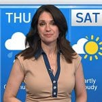 Maria’s beige denim trim dress on Today