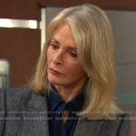 Marlena’s navy double breasted blazer on Days of our Lives