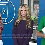 Dr. Marnie Nussbaum’s purple long sleeve sheath dress on Today