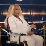 Mary J. Blige’s white track jacket and pants on Good Morning America